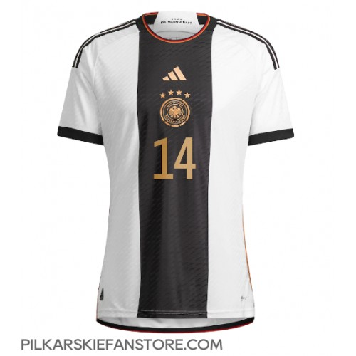 Tanie Strój piłkarski Niemcy Jamal Musiala #14 Koszulka Podstawowej MŚ 2022 Krótkie Rękawy